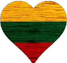 Banderas Europa Lituania Corazón 