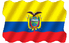 Bandiere America Ecuador Sventola 