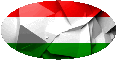 Drapeaux Europe Hongrie Ovale 