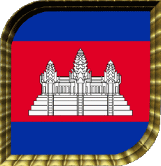 Bandiere Asia Cambogia Quadrato 