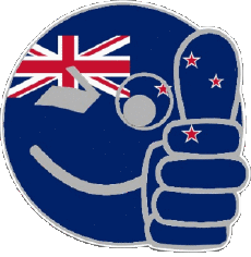 Flags Oceania New Zealand Smiley - OK 