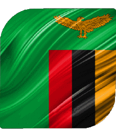 Bandiere Africa Zambia Quadrato 