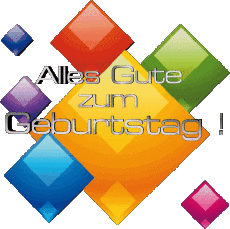 Nachrichten Deutsche Alles Gute zum Geburtstag Zusammenfassung - geometrisch Transparenter Hintergrund 014 