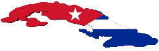 Flags America Cuba Map 
