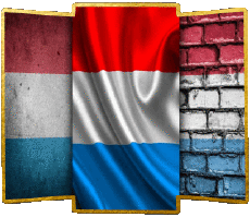 Bandiere Europa Lussemburgo Forma 