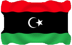Drapeaux Afrique Libye Ondulation 