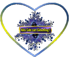 Messagi Tedesco Alles Gute zum Geburtstag Blumen Sfondo trasparente 009 