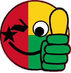 Fahnen Afrika Guinea Bissau Smiley - OK 