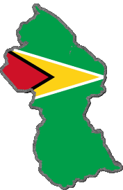 Fahnen Amerika Guyana Karte 