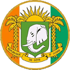 Flags Africa Ivory Coast Round 