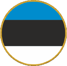Flags Europe Estonia Round 