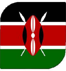 Flags Africa Kenya Square 