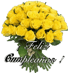 Messages Espagnol Feliz Cumpleaños Floral Fond Transparent 015 