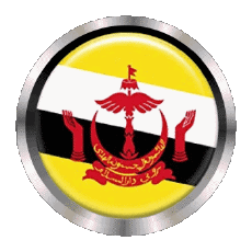 Bandiere Asia Brunei Rotondo - Anelli 