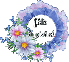 Mensajes Español Feliz Cumpleaños Floral 020 