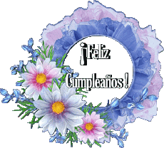 Mensajes Español Feliz Cumpleaños Floral Fondo transparente 020 