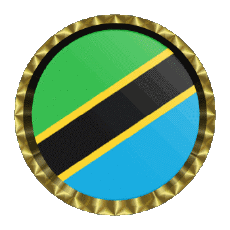 Drapeaux Afrique Tanzanie Rond - Anneaux 