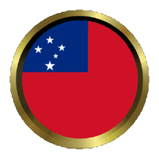 Fahnen Ozeanien Samoa Rund - Ringe 
