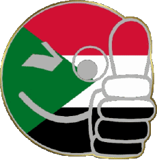 Fahnen Afrika Sudan Smiley - OK 