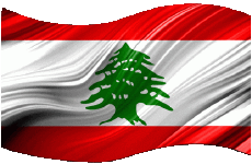Flags Asia Lebanon Rectangle 