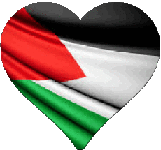 Flags Asia Palestine Heart 