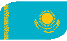 Flags Asia Kazakhstan Rectangle 