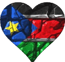 Flags Africa South Sudan Heart 