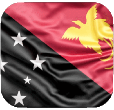 Drapeaux Océanie Papouasie-Nouvelle-Guinée Carré 
