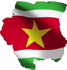 Drapeaux Amériques Suriname Carte 