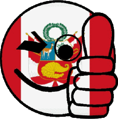 Drapeaux Amériques Pérou Smiley - OK 