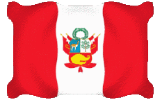 Banderas América Perú Ondulación 