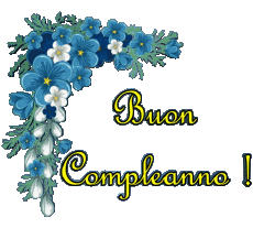 Messages Italian Buon Compleanno Floreale Transparent Background 002 