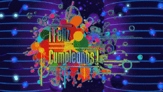 Nachrichten Spanisch Feliz Cumpleaños Abstracto - Geométrico Animierter Hintergrund 003 