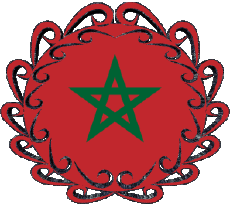 Drapeaux Afrique Maroc Forme 01 