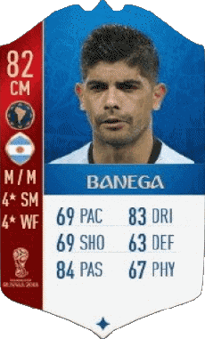 Multimedia Vídeo Juegos F I F A - Jugadores  cartas Argentina Éver Banega 