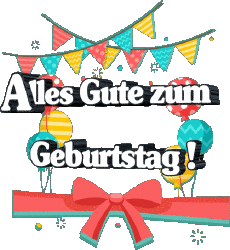 Nachrichten Deutsche Alles Gute zum Geburtstag Luftballons - Konfetti 006 