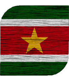 Drapeaux Amériques Suriname Carré 