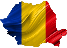 Flags Europe Romania Map 