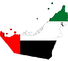 Drapeaux Asie Emirats Arabes Unis Carte 