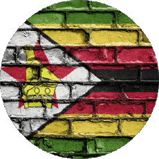 Bandiere Africa Zimbabwe Tondo 