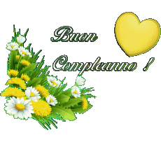 Messages Italien Buon Compleanno Floreale Fond Transparent 010 