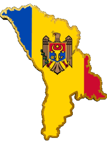 Bandiere Europa Moldova Carta Geografica 