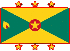 Fahnen Amerika Grenada-Inseln Verschiedene 
