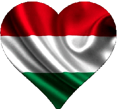 Banderas Europa Hungría Corazón 