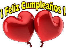 Mensajes Español Feliz Cumpleaños Globos - Confeti 005 