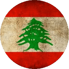 Drapeaux Asie Liban Rond 