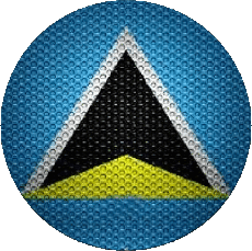 Fahnen Amerika St. Lucia Runde 