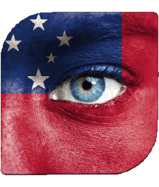 Drapeaux Océanie Samoa Carré 
