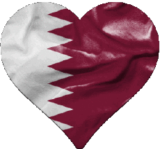 Bandiere Asia Qatar Cuore 