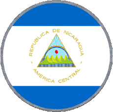 Drapeaux Amériques Nicaragua Rond 